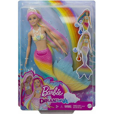 Mattel Barbie Dreamtopia: Rainbow Magic Mermaid Colour Change Doll (GTF89)