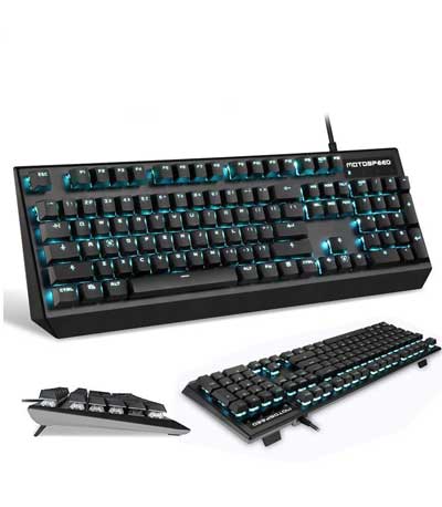MOTOSPEED K95 Μηχανικο Gaming Πληκτρολογιο με 9 Mοτιβα Led (Outemu Blue)