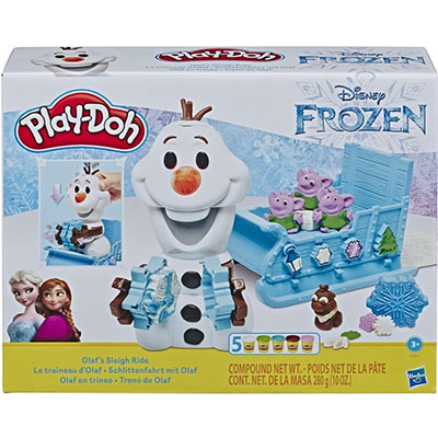 Hasbro Play-Doh Πλαστελίνη - Παιχνίδι Disney Frozen Olaf's Sleigh Ride για 3+ Ετών, 5τμχ E5375EU4