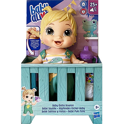 Hasbro Baby Alive: Baby Gotta Bounce Doll Blonde Hair (E9427)