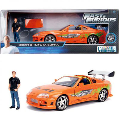Jada Toys Brian's Toyota Supra 1995 Movie Fast and Furious (2001)+ figure 1:24 (4006333064227)