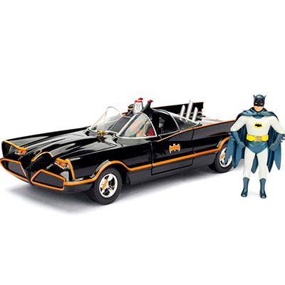 Jada Toys DC Comics Batman 1966 Classic Batmobile 1:24 + Figure Metal Die-Cast (4006333064982)