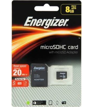 MSD Energizer CL 8GB Micro SDHC + Adapter