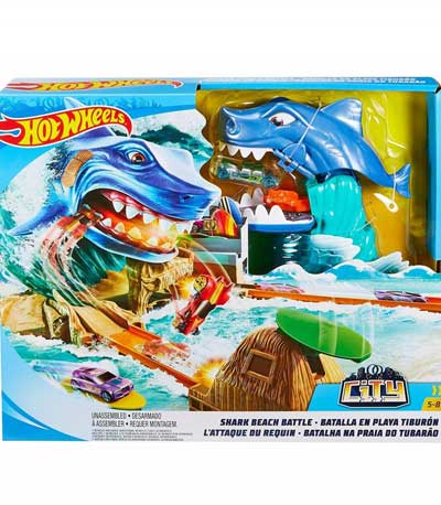 Mattel Hot Wheels City Shark Beach Battle Play Set (FNB21)