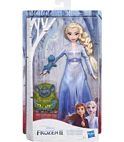 Hasbro Disney Frozen II: Storytelling Fashion Doll - Elsa, Pabie & Salamander (E6660EU40)