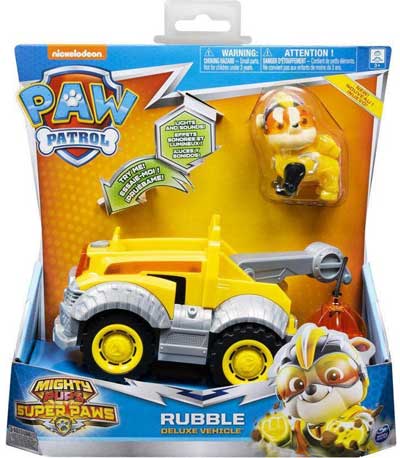 Spin Master Paw Patrol: Mighty Pups Super Paws - Rubble Deluxe Vehicle (20115477)