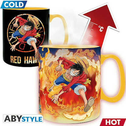 ABYstyle Κούπα ONE PIECE - Ceramic Mug Heat Change - 460 ml - Luffy & Sabo (ABYMUG908)