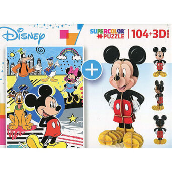 Clementoni DISNEY - Mickey - Puzzle 104P + 3D puzzle Figure 20157