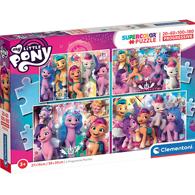Clementoni MY LITTLE PONY - Puzzle 20 + 60 + 100 + 180P (21413)