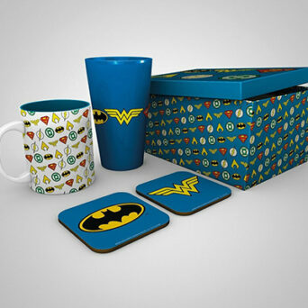 GB Eye DC COMICS - Giftbox - Pint, mug & 2 coasters - Logos (GFB0090)