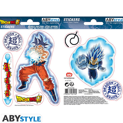ABYstyle DRAGON BALL SUPER - Goku & Vegeta - Stickers 16x11cm / 2 Sheets ABYDCO738