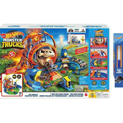 Mattel Hot Wheels Monster Trucks: Πίστα Ηφαίστειο με T-Rex (GYL14)