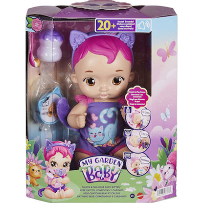 Mattel My Garden Baby: Snack & Snuggle™ Baby Kitten - Baby Pink (HHP28)