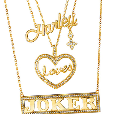 Noble Collection SUICIDE SQUAD Harley Loves Joker - Σετ απο 3 Κολλιέ Μενταγόν