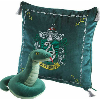Noble Collection Σετ Λούτρινο & Μαξιλάρι Harry Potter Slytherin Plush & cushion 34x34 (NN7043)