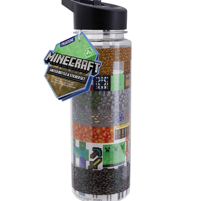 Paladone MINECRAFT - water bottle 650ml and sticker set PP8983
