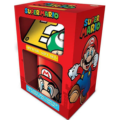 Pyramid NINTENDO Mug,Coaster,Keychain Gift Set - Mario