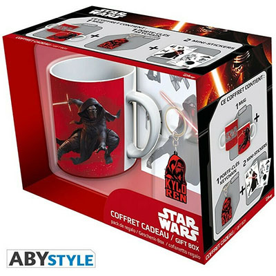 STAR WARS - "KYLO REN" 320ml MUG + PVC KEYCHAIN +STICKERS GIFT BOX (ABYPCK078)