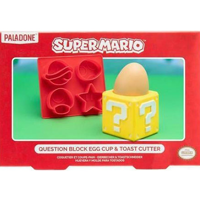 Paladone Super Mario: Question Block Egg Cup & Toast Cutter (PP8378NN)