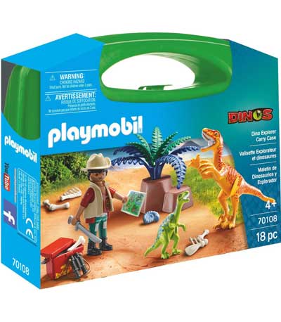 Playmobil Βαλιτσάκι Εξερευνητής Και Δεινόσαυροι (70108)