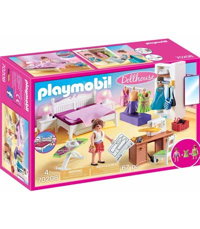 Playmobil Dollhouse - Υπνοδωμάτιο με Ατελιέ Ραπτικής (70208)