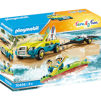 Playmobil Aυτοκίνητο Mε Aνοιχτή Oροφή Kαι Kανό 70436