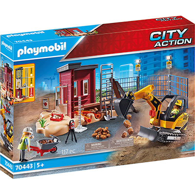 Playmobil City Action Οχήματα Μικρός Εκσκαφέας Με Ερπύστριες Και Δομικά Στοιχεία για 5+ ετών (70443)