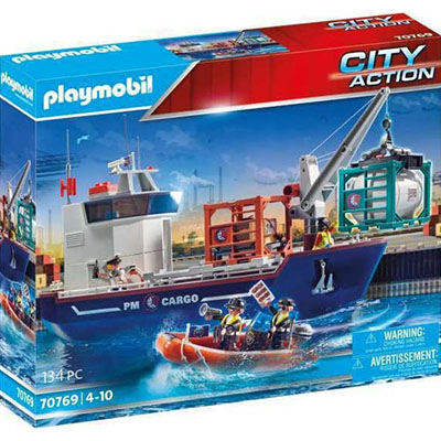 Playmobil City Action Φορτηγό Πλοίο και Ταχύπλοο Σκάφος Τελωνειακών για 4-10 ετών 70769