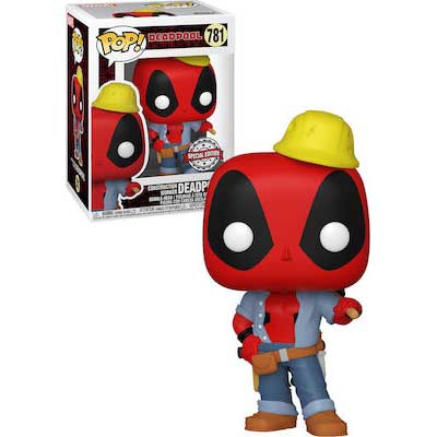 Funko Pop! Marvel: Deadpool 30Th - Construction Worker Deadpool (Special Edition) #781 Bobble-Head Vinyl Figure