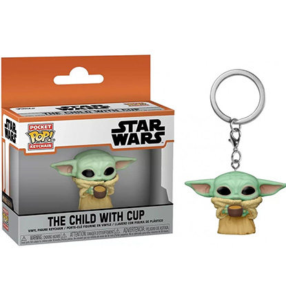 Funko Pocket POP! The Mandalorian:The Child Keychain w/ Cup Figure