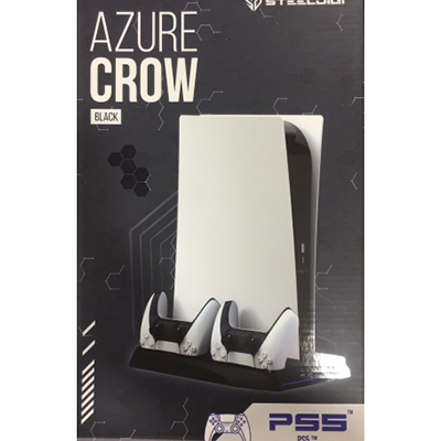 STEELDIGI Βάση PS5 (Φορτιστης 2 Controllers, Υποδοχη 15 Games,2 Ανεμιστήρες) CC01B Μαυρο