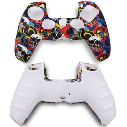 Silicone case for PS5 dualsense multicolor skulls