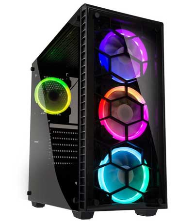 KOLINK OBSERVATORY RGB MIDI-TOWER, TEMPERED GLASS PC CASE – BLACK WINDOW