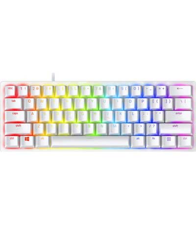 Razer HUNTSMAN MINI MERCURY ED. - 60% Opto Mechanical Gaming Keyboard Purple Switch - US Layout