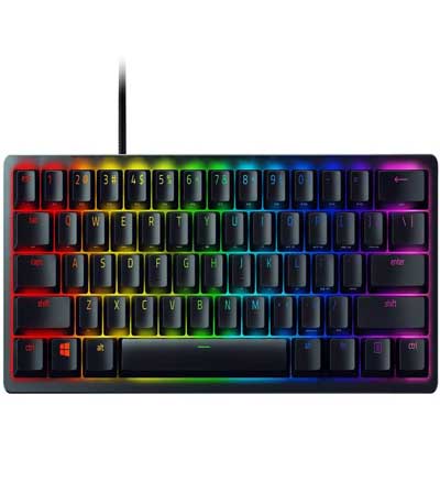 RAZER Huntsman Mini 60% Opto Mechanical Gaming Keyboard Purple Switch – US Layout (RZ03-03390100-R3M1)