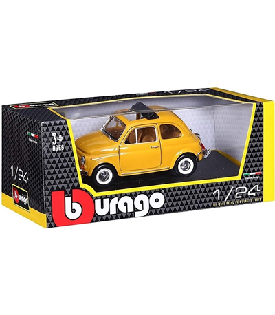 BURAGO 1/24 Fiat 500 L 1968 (22099Y) Yellow