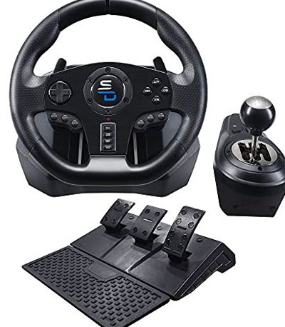 Subsonic Superdrive GS850-X Drive Pro Sport wheel manual gearshifter, pedals, paddle shifters, vibrations