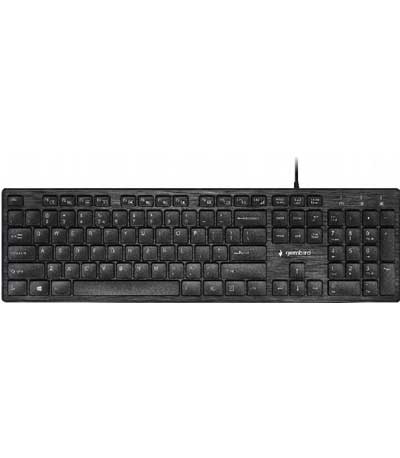 GEMBIRD MULTIMEDIA CHOCOLATE KEYBOARD USB US LAYOUT BLACK