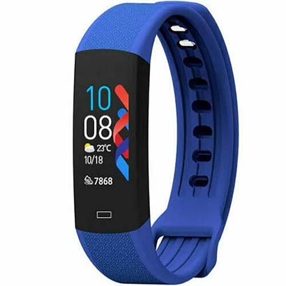 LAMTECH BODY TEMPERATURE DETECTION SMART WRISTBAND WITH HEART RATE MONITOR BLUE