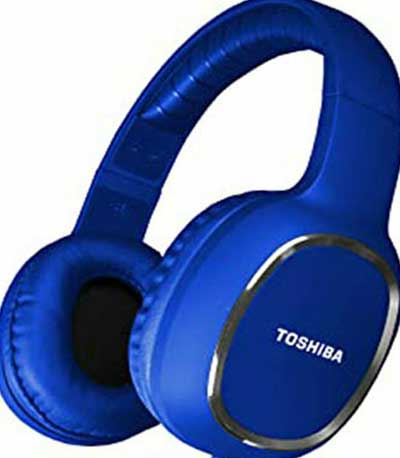 Toshiba Audio Bluetooth Sport Rubber Coated Stereo Headphone Blue