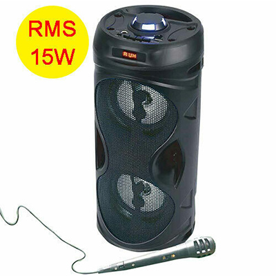 Manta Σύστημα Karaoke με Ενσύρματα Μικρόφωνα SPK815 RMS 15W Black SPK815