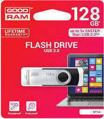 GOODRAM USB 3.0 FLASH DRIVE UTS3 128GB BLACK