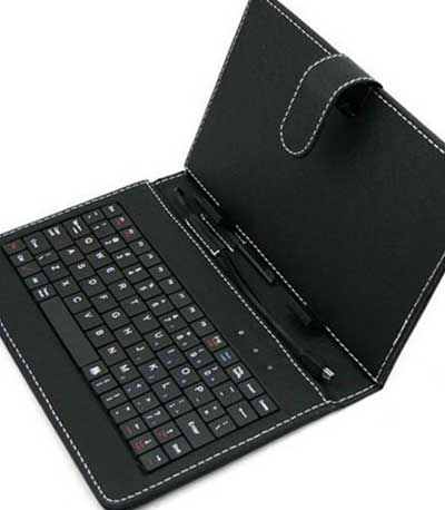 LAMTECH BLACK UNIVERSAL 10.1"-10.4" TABLET CASE WITH GR KEYBOARD & 3 USB TIPS
