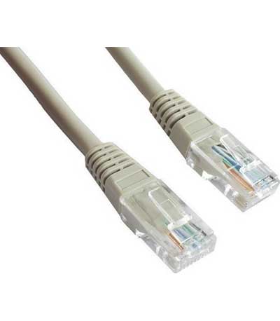 CABLEXPERT CAT5 UTP CABLE PATCH CORD MOLDED STRAIN RELIEF 50u PLUGS GREY 7,5M