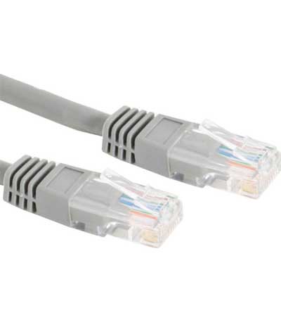 CABLEXPERT CAT5 UTP CABLE PATCH CORD MOLDED STRAIN RELIEF 50U PLUGS GREY 15M
