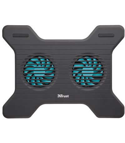 TRUST Notebook Cooling Stand XSTREAM BREEZE Μαύρο - 2 Ανεμιστήρες (17805)