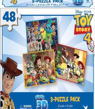 Spin Master: Toy Story 4 - 3 Puzzle PackSuper Super 3D 48pcs (6052966)