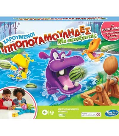 Hasbro Χαρούμενοι Ιπποποταμούληδες με Εκτοξευτές - Ηλεκτρονικό Επιτραπέζιο (E9707)