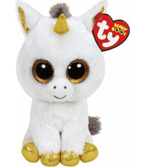 TY BEANIE BOO - PEGASUS WHITE UNICORN PLUSH TOY (15cm) (1607-36179)