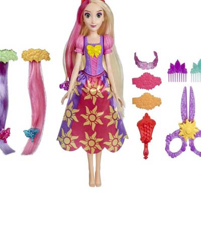 Hasbro Disney Princess Cut And Style Rapunzel Hair Fashion Doll Με Extensions Για Μαλλιά E8938